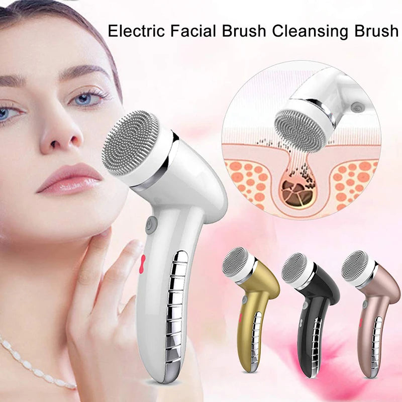 Facial Cleansing Brush 360 Degree Rotation Mini Face Cleaner Deep Pore Blackhead Remover Cleaning Machine Beauty Skin Care Tools