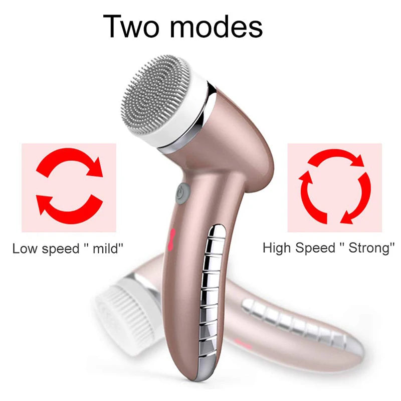 Facial Cleansing Brush 360 Degree Rotation Mini Face Cleaner Deep Pore Blackhead Remover Cleaning Machine Beauty Skin Care Tools